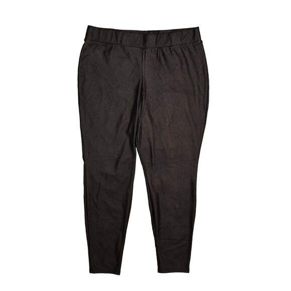 TORRID $40 High Rise Signature Waist PU Faux Leather Ankle Legging Black 2 / 2X - Picture 1 of 3